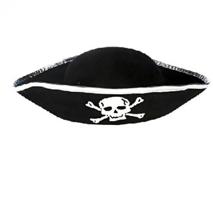 Μαύρο σχέδιο καπέλων πειρατών αποκριών με το κρανίο για την πώληση