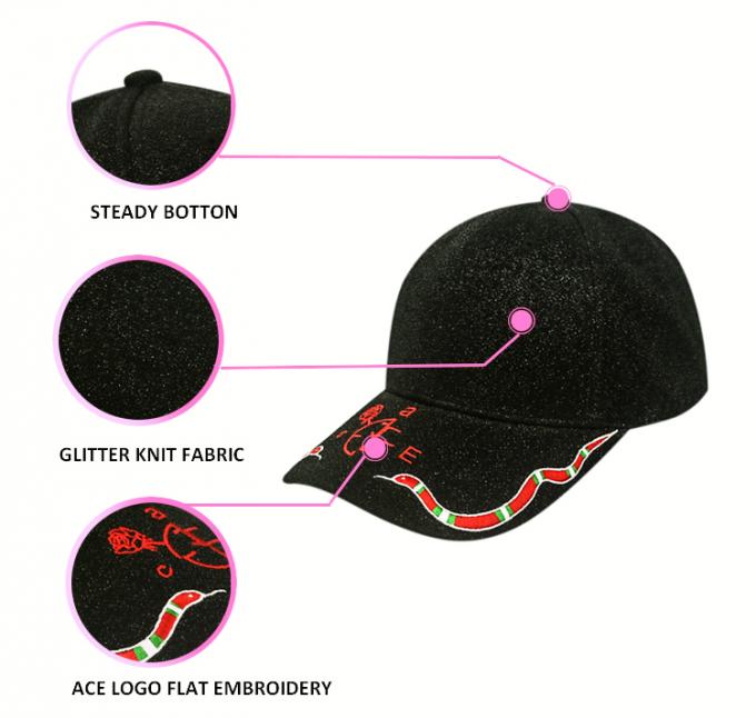 Το αθλητικό καπέλο του μπέιζμπολ 100% συνήθειας ακρυλικό ακτινοβολεί σκόνη για για άνδρες και για γυναίκες