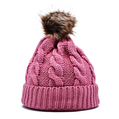 58cm περιφέρεια πλέξιμο καπέλα καπέλα Jacquard κομψά χειμερινά καπέλα για κυρίες