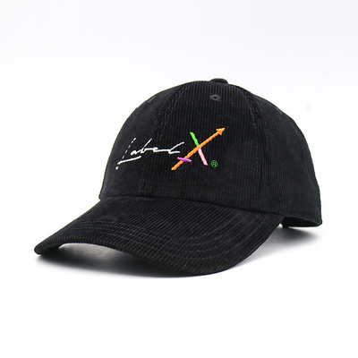 Βελονισμένο λογότυπο και καμπυλωτή οπτική οπτική οθόνη έξι πάνελ καπέλο μπέιζμπολ με κλωστοϋφαντουργικό υλικό