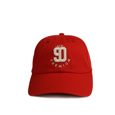 Καπέλα αθλητικών μπαμπάδων μπέιζ-μπώλ μαλλιού εξάχνωσης με το τρισδιάστατο κόκκινο κεντητικής λογότυπων