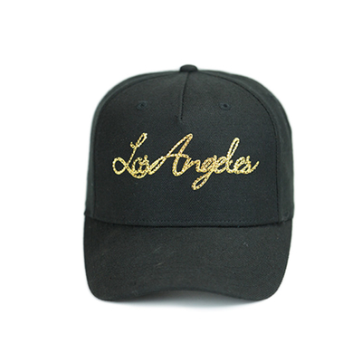 Προσαρμόστε το Μαύρο 6 - αθλητικά καπέλα του μπέιζμπολ λογότυπων κεντητικής επιτροπής επίπεδα