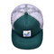 Προσαρμοσμένο 5 Panel Flat Brim Mesh Trucker Hat, Έμβρυο Υφασμένο Ετικέτα Logo Foam Trucker Caps
