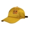 Όμορφο κίτρινο καπέλο του μπέιζμπολ σατέν, αθλητικά καλύμματα πόλεων για την προστασία ήλιων
