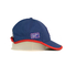 COem τυπωμένο υπηρεσία μπάλωμα κεντητικής μπαλωμάτων καπέλων του μπέιζμπολ λαστιχένιο μπλε ναυτικό