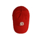 Καπέλα αθλητικών μπαμπάδων μπέιζ-μπώλ μαλλιού εξάχνωσης με το τρισδιάστατο κόκκινο κεντητικής λογότυπων