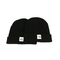 Το μαύρο beanie τσιγγελακιών συνήθειας έπλεξε το καπέλο προβατοκαμήλου σκι ΚΑΠ χειμερινών κρανίων beanie slouch με το λογότυπο μπαλωμάτων