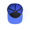 Μπλε Snapback ΚΑΠ καπέλων διευθετήσιμη τυπωμένη ύλη μεταξιού περάτωσης 7 τρυπών πλαστική πίσω στις επιτροπές