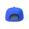 Μπλε Snapback ΚΑΠ καπέλων διευθετήσιμη τυπωμένη ύλη μεταξιού περάτωσης 7 τρυπών πλαστική πίσω στις επιτροπές