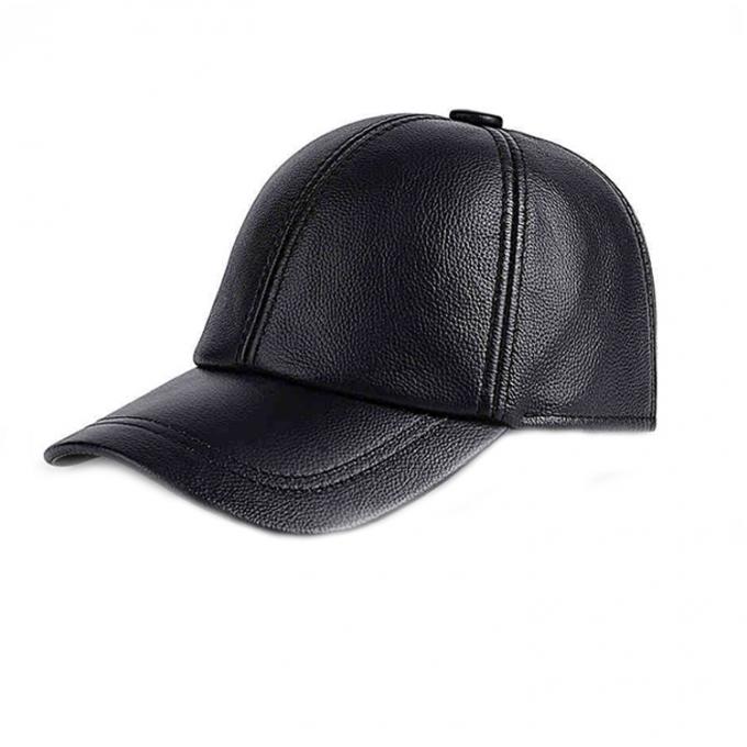 Συνήθεια καπέλων του μπέιζμπολ δέρματος υψηλή - ποιοτική καμπύλη 6 εγκατεστημένο επιτροπή καπέλο
