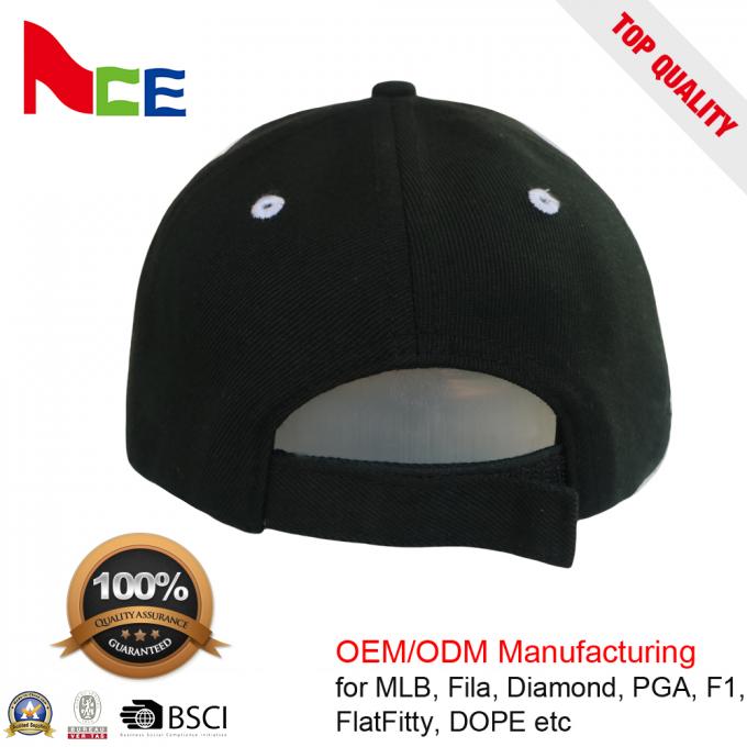 Υψηλός - ποιότητα 6 μαύρα ακρυλικά χονδρικά καπέλα snapback καπέλων επιτροπής