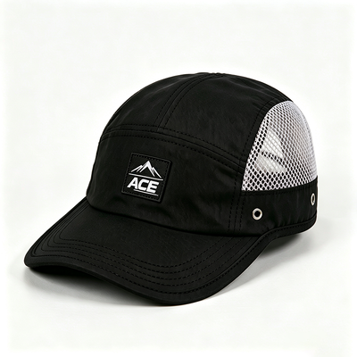 Sports Mesh Sweatband Καπέλο Camper με 5 πάνελ με επίπεδο γείσο και ένα μέγεθος που ταιριάζει σε όλα τα σχέδια