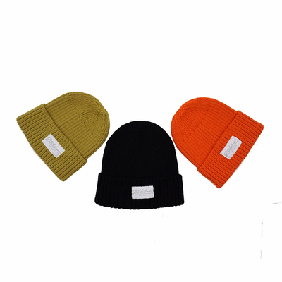 Πλέξτε τον ακρυλικό βαριεστημένο Beanie Streetwear ιδιωτικό υφαμένο χειμώνα καπέλων κρανίων ψαράδων ετικετών Cuffed