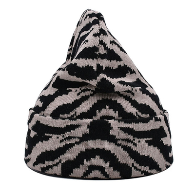 20 Years Factory Knit Beanie Common Fabric Embroidery/Bank Pattern