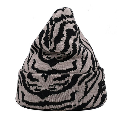 20 Years Factory Knit Beanie Common Fabric Embroidery/Bank Pattern