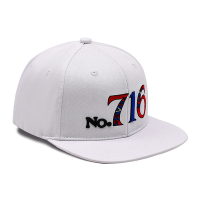 100% βαμβάκι 5 πίνακες Custom 3D κεντήματα Logo εξωτερικό αθλητικό καπέλο πλαστικό μαντήλι Snapback καπέλο