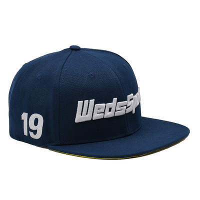 Τρισδιάστατα κεντημένα Snapback βαμβακιού επίπεδα καπέλα του Μπιλ Gorras για τα άτομα