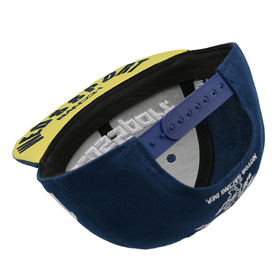 Τρισδιάστατα κεντημένα Snapback βαμβακιού επίπεδα καπέλα του Μπιλ Gorras για τα άτομα