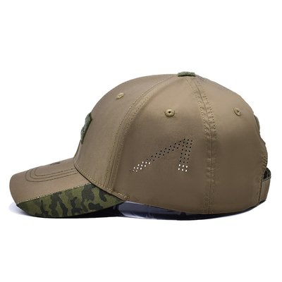 Ρυθμίσιμο ιμάντα Velcro 6 Πίνακας Baseball Cap με καμπυλωτή οπτική επιφάνεια και 6 Eyelets
