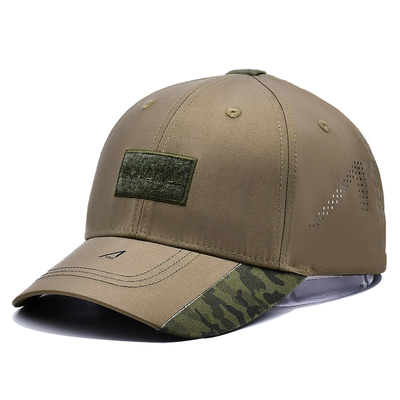Ρυθμίσιμο ιμάντα Velcro 6 Πίνακας Baseball Cap με καμπυλωτή οπτική επιφάνεια και 6 Eyelets