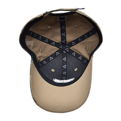 Ρυθμίσιμο ιμάντα Velcro 6 Πίνακας Baseball Cap με καμπυλωτή οπτική επιφάνεια και 6 Eyelets