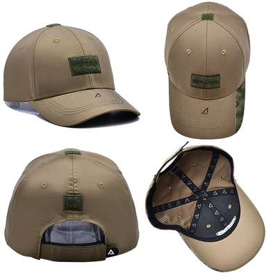 Ρυθμίσιμο ιμάντα Velcro 6 Πίνακας Baseball Cap με καμπυλωτή οπτική επιφάνεια και 6 Eyelets