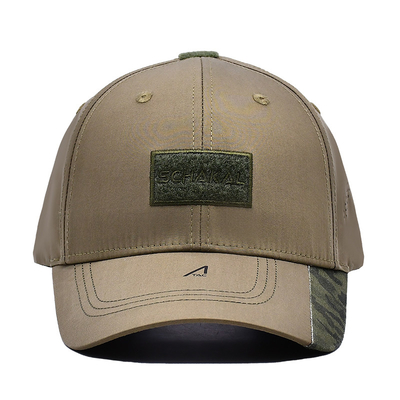 Ρυθμίσιμο ιμάντα Velcro 6 Πίνακας Baseball Cap με καμπυλωτή οπτική επιφάνεια και 6 Eyelets