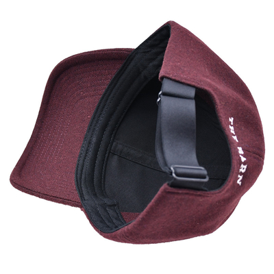 Υψηλό προφίλ 6 Πίνακας Baseball Cap με ρυθμιζόμενο κλείσιμο ιμάντα και βαμβακερό Sweatband