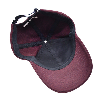 Υψηλό προφίλ 6 Πίνακας Baseball Cap με ρυθμιζόμενο κλείσιμο ιμάντα και βαμβακερό Sweatband