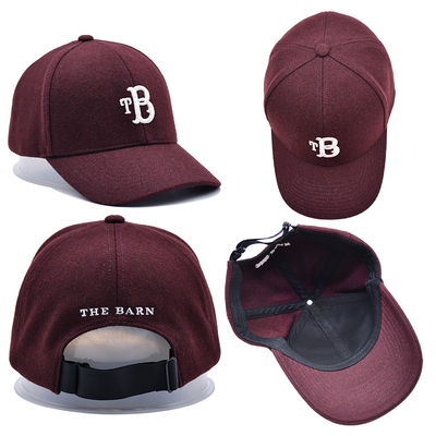 Υψηλό προφίλ 6 Πίνακας Baseball Cap με ρυθμιζόμενο κλείσιμο ιμάντα και βαμβακερό Sweatband