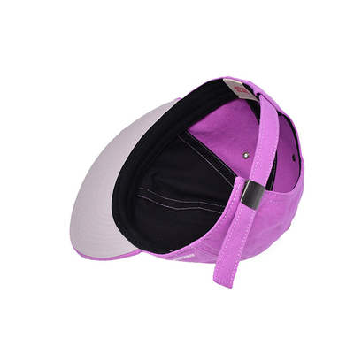 Προσαρμοσμένο ροζ 6 Panel Snapback Cap με επίπεδο οπτικό και 3D Embroidery Logo