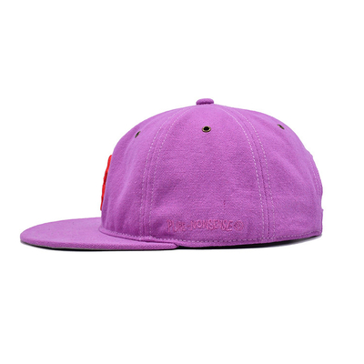 Προσαρμοσμένο ροζ 6 Panel Snapback Cap με επίπεδο οπτικό και 3D Embroidery Logo
