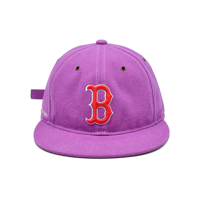 Προσαρμοσμένο ροζ 6 Panel Snapback Cap με επίπεδο οπτικό και 3D Embroidery Logo