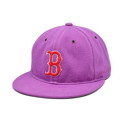 Προσαρμοσμένο ροζ 6 Panel Snapback Cap με επίπεδο οπτικό και 3D Embroidery Logo