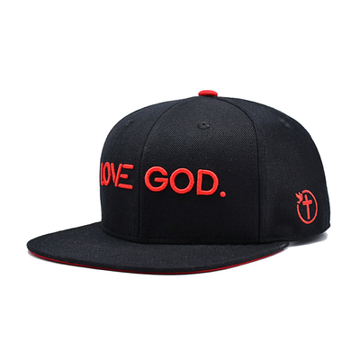 Καπέλο Snapback σε ρυθμιζόμενα μεγέθη με 3D κεντήματα λογότυπο και εσωτερική ταινία εκτύπωσης υφαντική ετικέτα