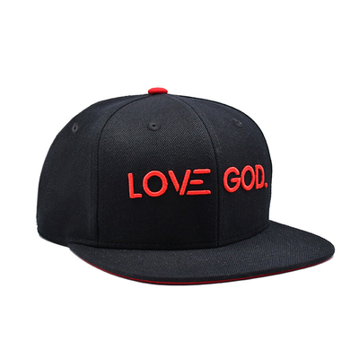 Καπέλο Snapback σε ρυθμιζόμενα μεγέθη με 3D κεντήματα λογότυπο και εσωτερική ταινία εκτύπωσης υφαντική ετικέτα