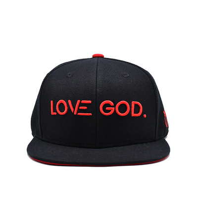 Καπέλο Snapback σε ρυθμιζόμενα μεγέθη με 3D κεντήματα λογότυπο και εσωτερική ταινία εκτύπωσης υφαντική ετικέτα