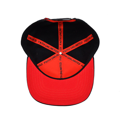 Καπέλο Snapback σε ρυθμιζόμενα μεγέθη με 3D κεντήματα λογότυπο και εσωτερική ταινία εκτύπωσης υφαντική ετικέτα
