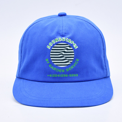 Υψηλής ποιότητας εκτυπωμένα καπέλα snapback μπλε χωρίς δομή 5 πάνελ επίπεδα άκρα εξωτερικά μαλακά καπέλα hip hop για άνδρες