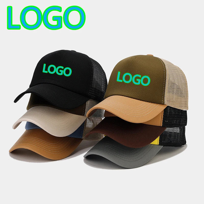 Προσαρμοσμένο 5 Panel Mesh Trucker Cap Unisex κενό Plain Trucker Cap