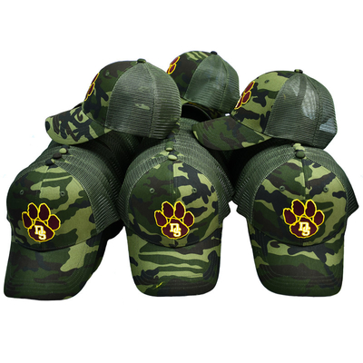 Πράσινο πλέγμα φορτηγό καπέλο Custom 6 Panel Gorra φορτηγό καπέλο με κέντημα λογότυπο
