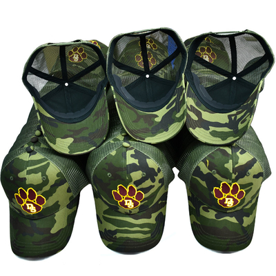 Πράσινο πλέγμα φορτηγό καπέλο Custom 6 Panel Gorra φορτηγό καπέλο με κέντημα λογότυπο