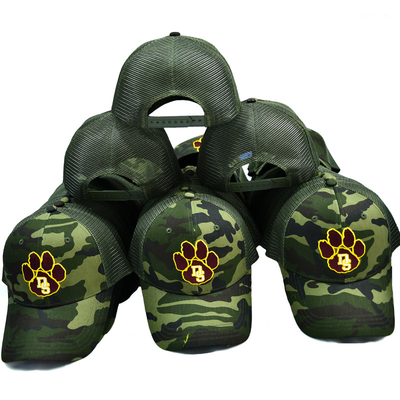 Πράσινο πλέγμα φορτηγό καπέλο Custom 6 Panel Gorra φορτηγό καπέλο με κέντημα λογότυπο