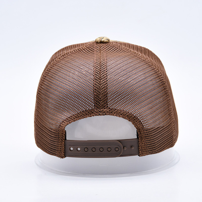 Σχεδιασμός μόδας Curved Brim Sport 6 Panel Trucker Mesh Hat Custom 3d κεντήματα Camo Trucker Cap