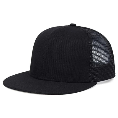 Άδειο απλό 6 πίνακα Trucker Cap Custom Flat Mesh Trucker Hat
