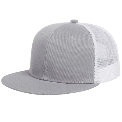 Άδειο απλό 6 πίνακα Trucker Cap Custom Flat Mesh Trucker Hat