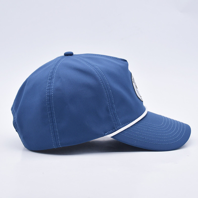 Χονδρικό μπλε καπέλο μπέιζμπολ με σχοινί Custom Structured Embroidery Logo 5 Panel Καπέλα γκολφ Gorras