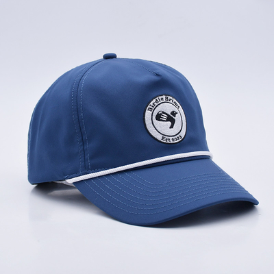 Χονδρικό μπλε καπέλο μπέιζμπολ με σχοινί Custom Structured Embroidery Logo 5 Panel Καπέλα γκολφ Gorras