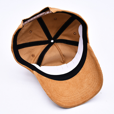 Προσαρμοσμένο 3D δομημένο κεντήματα Corduroy Gorras Baseball Cap Wholesale 5 Πίνακα ρυθμιζόμενο Snapback Baseball Cap