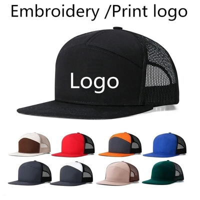 Προσαρμοσμένο λογότυπο 7 Πάνελ Καπάκι Wholesale Mesh Trucker Καπέλα